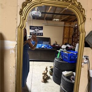 Infinity Raine Ornate Gold Arched Wall Mirror